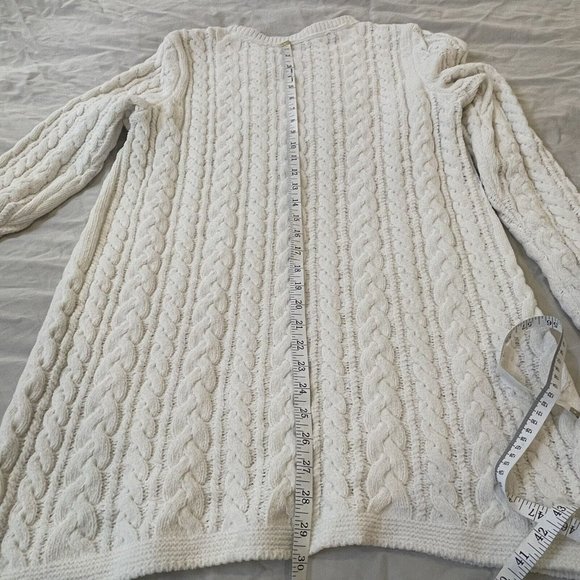 J. Jill Chunky Cable Knit Pullover Chenille Sweater Super Soft Womens Medium EUC - Picture 7 of 7
